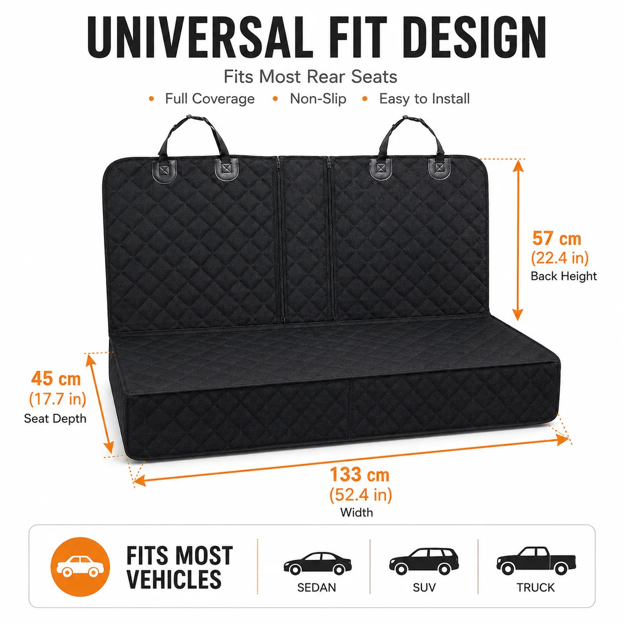 Trundil Waterproof Dog Bench Seat Cover — Fiber
